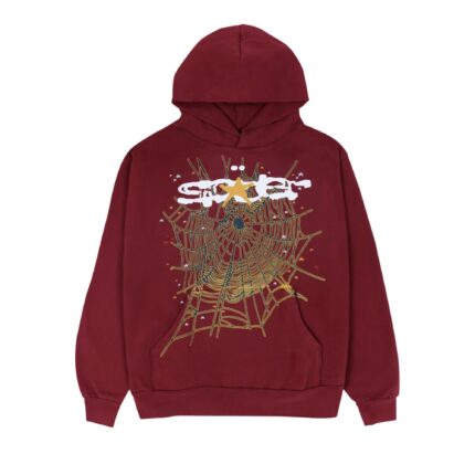 Sp5der Hoodie Maroon