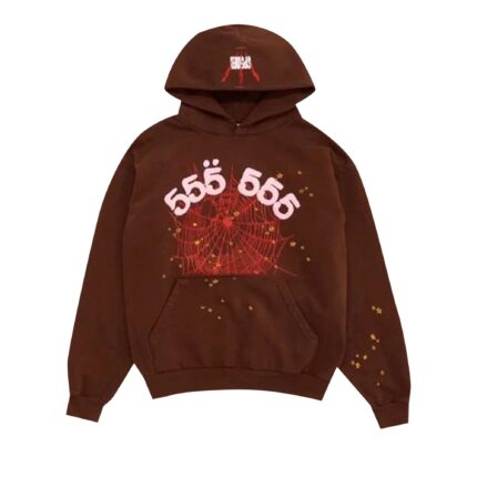 Sp5der Worldwide Angel Number Hoodie ‘Brown’